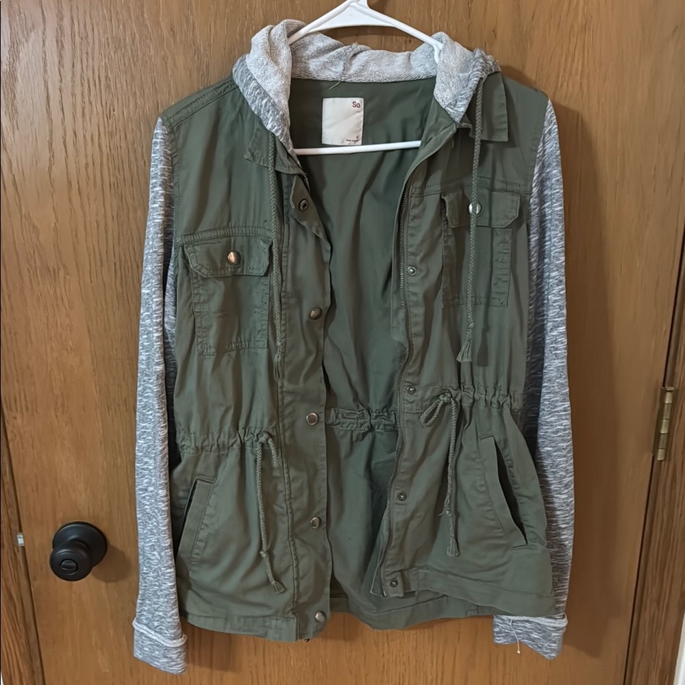 SO Green and Gray Utility Jacket